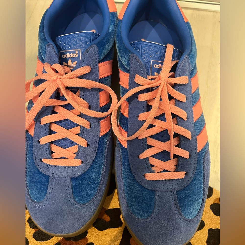 Adidas Gazelle Indoor Women's Shoes - Blue and Pink - Picture 5 of 8